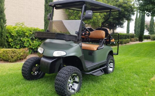 Ezgo Rxv Lifted 4 Passenger Golf Cart- Matte Green, #B49