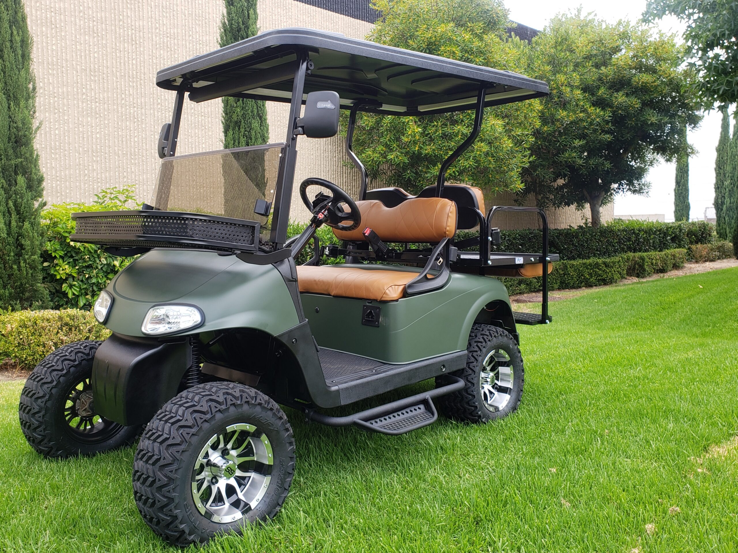Ezgo RXV 48 Volt 4 Passenger Golf Cart- Matte Army Green, #B44