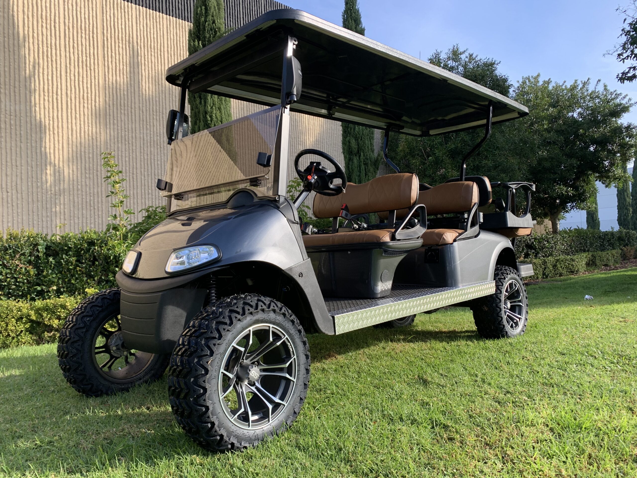 Ezgo Electric Rxv 6 Passenger Golf Cart- Charcoal,#C16