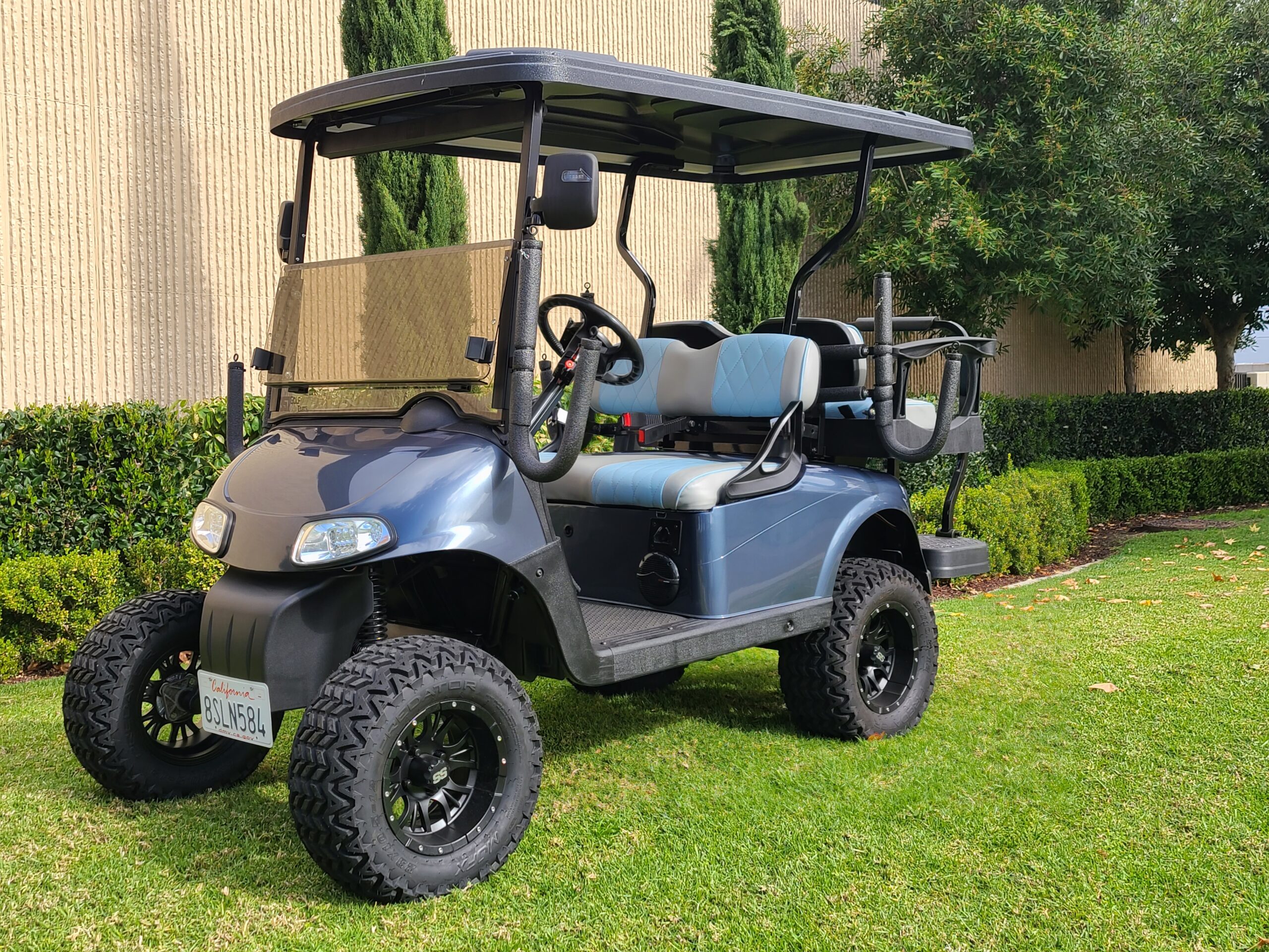 Ezgo Electric Rxv 4 Passenger Golf Cart- Steel Blue, #B29