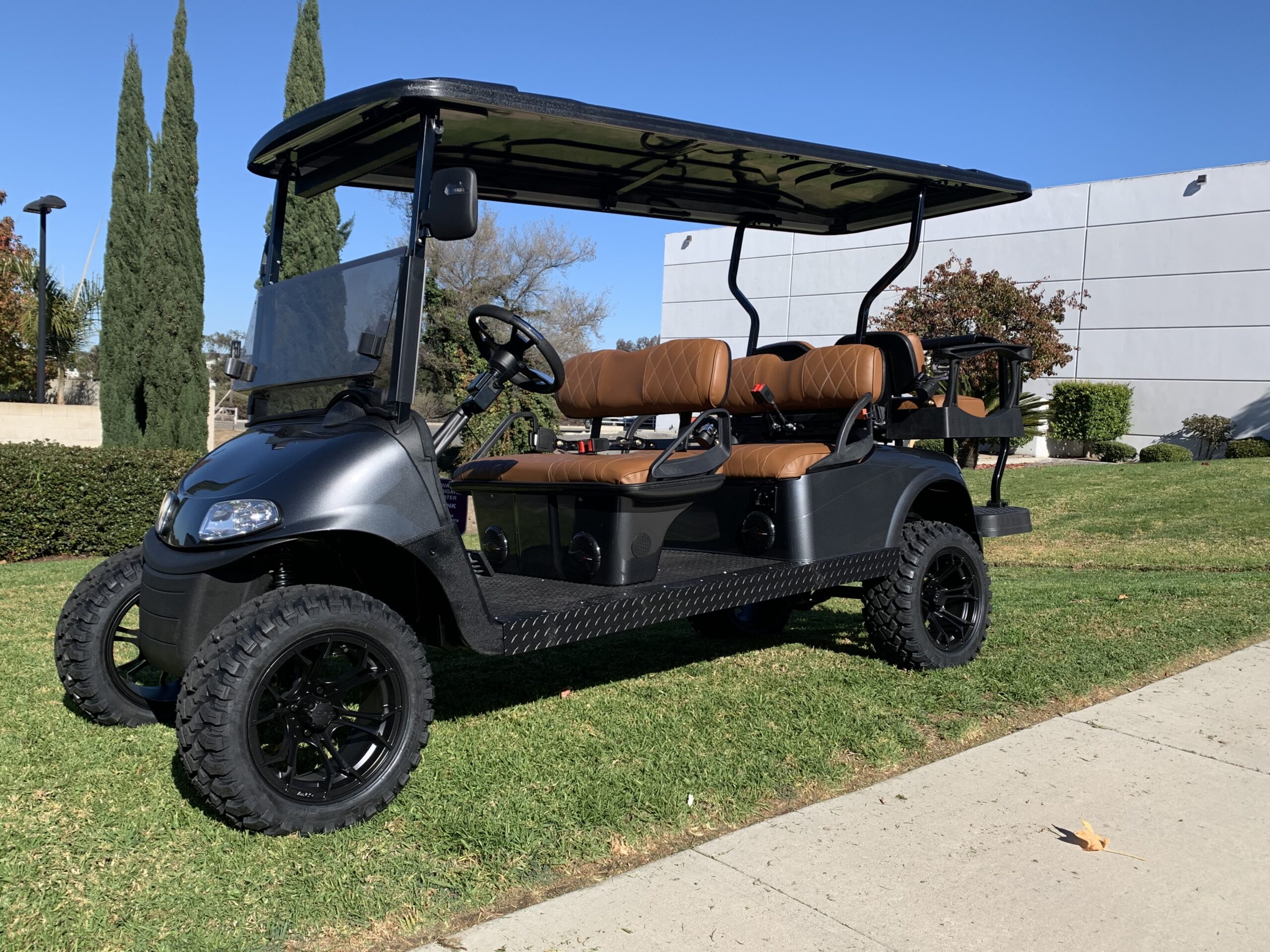 Ezgo Electric Rxv 6 Passenger Golf Cart- Charcoal, #C15