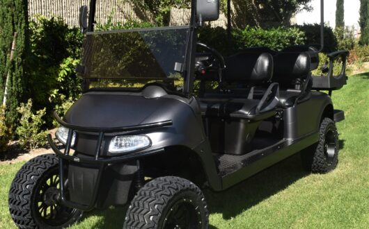 Ezgo Electric Rxv Murdered Out Limo 6 Passenger Golf Cart- Black,#C19
