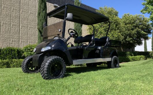Custom Stretched 4 Passenger Golf Cart- Black, #B24