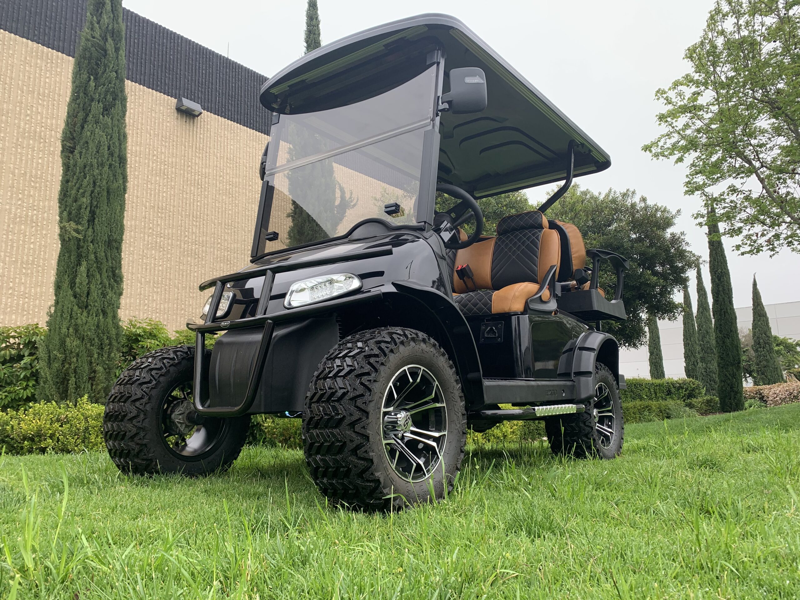 Ezgo Electric Rxv Tricked Out 4 Passenger Golf Cart -Black, #B37