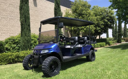 Ezgo Electric Rxv 6 Passenger Limo Stretched Golf Cart- Electric Blue #C31