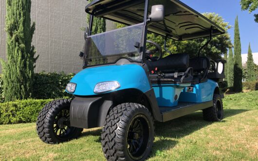 Custom Built Refurbished Limo-Stretched EZGO RXV 6 Passenger Golf Cart – Miami Blue #37